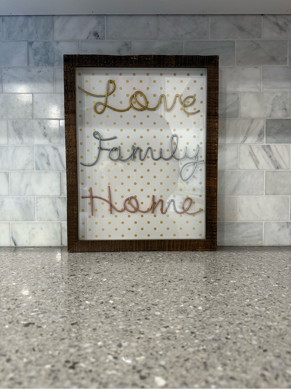 Rustic 'Love Family Home' Framed Wall Art - Multi-Color
